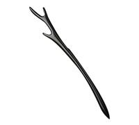 Lurrose Palillo de Madera Soporte para Moños Elegante y Pulido Negro Cabello Estilo Chino Vintage Adecuado para Cabello Largo y Recogidos para Cabello Largo y Recogidos