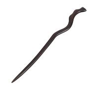 Lurrose Palillo de Pelo de Ébano Vintage, Horquilla de Madera Negra Diseño Antiguo, Cómoda para Mujeres en Uso Casual Compras