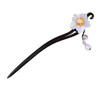 Lurrose Palillos chinos para el cabello: palillos de madera para el pelo, horquillas de flores de jade, accesorios japoneses para mujer