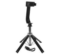 Lurrose Palo Selfie Extensible de 4 Patas Soporte para Teléfono, Acero Inoxidable, Conexión Inalámbrica Integrada, Soporte Estable para Grabación y Transmisión, Trípode Portátil