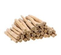 Lurrose Palos de Madera Natural Antisépticos para Manualidades y Adornos Madera Maciza Resistente para Proyectos Artesanales y Adornos Navideños