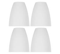 Lurrose Pantalla de Lámpara de Plástico Blanca de Boca Plana 30mm para Portalámparas E14, 4 Piezas, Cubierta para Bombillas, Cortinas de Luz para Baño y Lámparas de Mesa