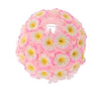 Lurrose Pantalla de Lámpara de Tejido Rosa Diseño 3d de Flor de Plumeria para Lámpara Moderna E27, Difusor de Luz Suave Adecuado para Dormitorio o Comedor