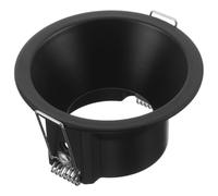 Lurrose Pantalla Empotrable Mr16 Redonda Negra de Metal para Foco