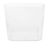 Lurrose Papelera Transparente sin Tapa para Baño y Dormitorio, Cubo de Basura Pequeño y Delgado de Plástico, 31.5x14x28.5 Cm, Adecuado para Espacios Reducidos y Uso Doméstico