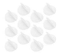 Lurrose Parche Adhesivo de Doble Cara Redondo 100 Mm Color Claro, 12 Unidades, Cierre de Gancho y Bucle Reutilizable para Uniformes, Mochilas y Eventos Deportivos