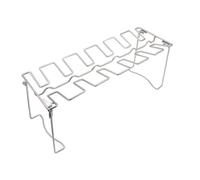 Lurrose Parrilla Portátil para Inoxidable de Acero Plegable Muslos Pollo | Acabado Plata, Estilo Acero Inoxidable B, Resistente Corrosión Deformación, Camping y Barbacoa