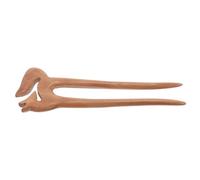 Lurrose Pasador de Pelo de Madera de Durazno Forma de U, Horquillas Francesas para Moños, Accesorio Artesanal para Cabello Grueso, Adecuado para Peinados Recogidos y Estilo Tradicional