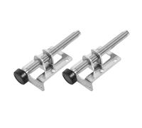 Lurrose Patas Ajustables para Muebles de Metal Altura Regulable y Almohadillas Antideslizantes, Accesorios Multifuncionales para Armarios, Mesas y Bancos de Trabajo, 2 Piezas