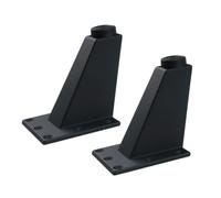 Lurrose Patas Ajustables Resistentes a Rayaduras para Muebles de Aleación de Aluminio Negro y 2piezas Estilo Clásico Funcionalidad Práctica para Gabinetes y Mesas