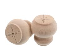 Lurrose Patas de Mesa de Madera Maciza 8X8 CM 2 Piezas para Muebles Vintage Soporte Resistente para Sofá Tocador y Mesa de Centro Patas sin Terminar para Bricolaje y Decoración