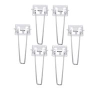 Lurrose Patas de Mesa Plegables Resistentes al Desgaste 6 Piezas Metal Accesorios para Escritorio para Mesas de Bricolaje y Camping