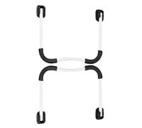 Lurrose Patas Plegables para Mesa 2 Piezas, Soporte de Hierro Resistente Patas Antideslizantes Grandes en Color Claro y Negro, Repuesto para Escritorio y Mueble, Uso en Dormitorio y Hogar