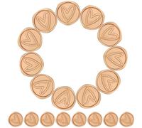Lurrose Pegatinas de Sello de Laca al Fuego Autoadhesivas Diseño de Corazón, 50 Unidades, Adhesivo de Cera para Sobres y Tarjetas, Adecuado para Invitaciones, Bodas y Manualidades