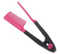 Lurrose Peine Alisador Color Aleatorio de Pelo en Forma de V Portátil y Fabricado en Plástico, Adecuado para Alisar y Cuidar el Cabello Fácilmente para Uso en Casa y