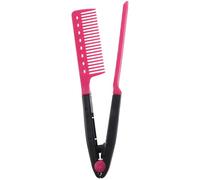 Lurrose Peine Alisador de Cabello Color Aleatorio en Forma de V de Plástico Ligero y Fácil de Sostener, Diseño Ergonómico Adecuado para Alisar y Moldear el Cabello para