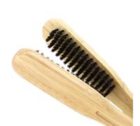 Lurrose Peine Alisador de Cabello de 2 Piezas Cerdas Amigables Piel y Material Sintético, Diseño Cómodo para Uso en Casa y Salón, Color Caqui
