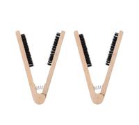 Lurrose Peine Alisador Forma de V de Material Sintético Antiestático para Mujer, 2 Piezas para Uso en Casa, Cuidado Delicado del Cabello y Peinado Eficaz