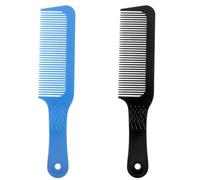 Lurrose Peine Antiestático de Plástico 2 Piezas (negro y Azul) para Peluquería y Uso Doméstico, Peine para Hombres Borde y Tamaño Portátil para Masaje y Cuidado del Varios estilos