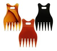 Lurrose Peine con laca para el cabello 3PCS ABS curvo para hombre, peines de peluquería con función skin-friendly y masaje, aptos para uso en casa y salón