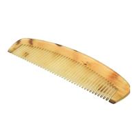 Lurrose Peine de Cuerno Natural Antiestático de 14cm para Masaje y Cuidado del Cuero Cabelludo, Alisador Portátil para Cabello Grueso y Rizado, Diseño Elegante y Artesanal Color Aleatorio