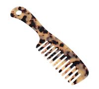 Lurrose Peine de Dientes Anchos de Acetato Diseño Marmolado Vintage Peine Ligero para Cabello Rizado y Ondulado para Peluquería Profesional Accesorio de Cuidado Capilar