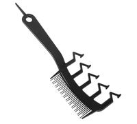 Lurrose Peine de Dientes Anchos para Cortar Cabello, Peinador Z para Cabello Grueso y Rizado, Peine Pequeño Negro para Peinar y Modelar, Herramienta de Peluquería para Uso Doméstico