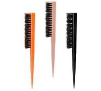 Lurrose Peine para Peinar el Cabello Cerdas de Jabali, 3 Unidades de Abs Bordes y Superficie Suaves Adecuado para Barbería y Uso en Casa