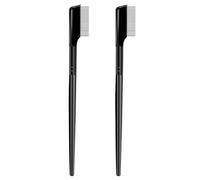 Lurrose Peine para Pestañas y Cejas de Acero Inoxidable, Peine Separador de Pestañas Portátil 2 Piezas, Diseño de Dientes Finos para Limpieza y Definición, Adecuado para Maquillaje Diario