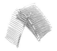 Lurrose Peines Cabello Metálicos Insertados 10 Unidades Cierre de Alambre para Mujer y Niña, Accesorios para Peinado Elegante en Bodas y Eventos