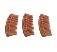 Lurrose Peines de Madera de Masaje para Adultos, 3 Piezas, Diseño Doble Cara, Tamaño Mediano, Antielectrostático, Peine para Cuero Cabelludo, Herramienta Portátil para Cuidado y Peinado