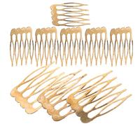 Lurrose Peinetas Laterales Francesas Doradas de Hierro Accesorios Versátiles Cabello Sujeción Segura 10 para Mujer Ideales Creación de Tocados y Manualidades