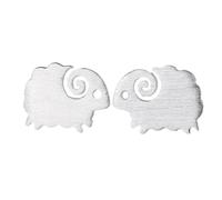 Lurrose Pendientes de Cordero de Plata Sencillos y Pequeños, Pendientes de Botón para Mujer, Accesorios Delicados para Orejas, Joyería Animal para Uso Diario y Regalos
