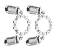 Lurrose Perlas 2 de de Zinc Aleación y Imitación Diseño Plástico Piezas de Pinzas para Vintage Chal Suéter para Mujeres y Niñas