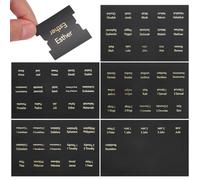 Lurrose Pestañas de Índice para Biblia de Estudio, Etiquetas Bíblicas Negras Estampado Dorado, Resistentes al Agua, Adhesivas y Removibles, Set de 5 Hojas para Organización y Referencia