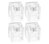 Lurrose Pestillo Magnético Adhesivo Transparente para Armarios de Cocina y Muebles, Diseño Invisible de Acrílico Cierre Magnético, 4 Juegos para Instalación Sencilla