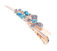 Lurrose Pinza Pelo de Metal Azul Vintage para Mujer Función de Fijación y Decoración Adecuado para Vestir en Fiestas y Uso Diario