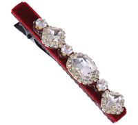 Lurrose Pinza Pelo Decorativa Vintage Incrustaciones de Gemas de Imitación, Tamaño Pequeño para Uso Diario y Celebraciones