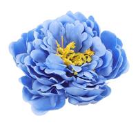 Lurrose Pinza Pelo Flores Artificiales de Peonía de 14 Cm Azul, Accesorio Floral para Bodas y Fiestas, Pasador Decorativo para Mujer y Niñas, Tocado para Peinados Elegantes
