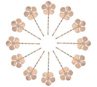 Lurrose Pinzas Cabello de Aleación Dorada Diseño de Flores Pequeñas, 12 Piezas Mini Horquillas para Novia y Damas de Honor, Accesorios de Moda para Bodas y Trenzas Decorativas