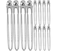 Lurrose Pinzas Cabello División 12 Unidades de Acero Inoxidable para Peinar y Moldear en Salones de Belleza
