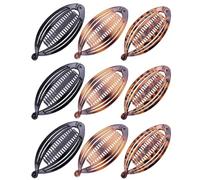 Lurrose Pinzas Cabello Tipo Plátano 9 Piezas de Plástico Portátil que No Dañan el Cabello para Peinados DIY y Vestidos Formales de Mujer