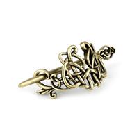 Lurrose Pinzas Cabello Vintage 2 Piezas Estilo Celta y Vikingo, Horquillas de Metal en Bronce, Accesorios Creativos para Peinados en Fiestas y Uso Diario