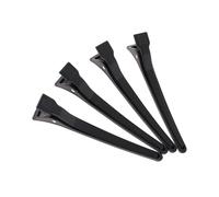 Lurrose Pinzas de Plástico Mate Negras para Peluquería, 12 Piezas, Clips Ajustados Tipo Pato, Resistentes al Calor y Frío, Horquillas Duraderas para Peinados Profesionales y Uso Diario