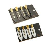 Lurrose Pinzas para Cabello sin Costuras en Forma de Hoja 8 Piezas (4 Negras y 4 de Color Blanco) Ligeras y Fuertes para Peluquería, Maquillaje y Sujeción de Flequillo, Accesorio
