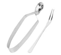 Lurrose Pinzas para Caracoles de Acero Inoxidable Multiuso Resistentes al Calor para Cena, Juego de 2 Piezas para Mariscos y Cocina