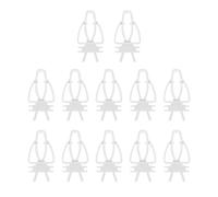 Lurrose Pinzas para Comida de Loros de Plástico Blanco, Paquete de 12 Piezas, Sujetan Frutas y Verduras sin Deformarse, Ideales para Jaulas de Pájaros