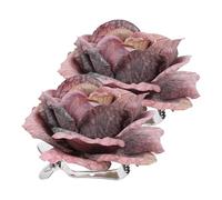 Lurrose Pinzas para Sujetar Cortinas 2 Piezas Clip Decorativo Diseño de Flor Rosa Abrazadera Resistente para Cortinas de Dormitorio Accesorios para Decoración de Ventanas Color