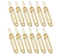 Lurrose Pinzas Pelo de Metal Forma de Imperdible, 12 Unidades Doradas, Pasadores Cabello para Mujer y Niña, Accesorios Resistentes para Peinados y Uso Diario