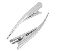 Lurrose Pinzas Pelo de Metal Grandes Tipo Cocodrilo 12 Piezas Color Plateado Dientes Antideslizantes para Peinar y Sujetar Cabello en Peluquería y Uso Personal